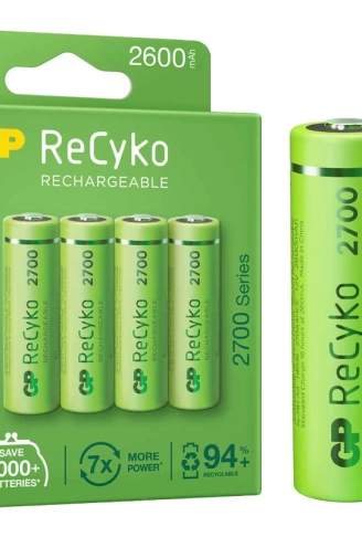 GP RECYKO AA 2600 MAH ŞARJLI 4LÜ PİL GP270AAHCE-2EB4 (GPRHC272E001) (4940)