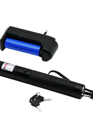 GREEN LAZER SİYAH - PİL ŞARJLI YEŞİL LAZER METAL KASA BÜYÜK BEYAZ KUTU (4940)