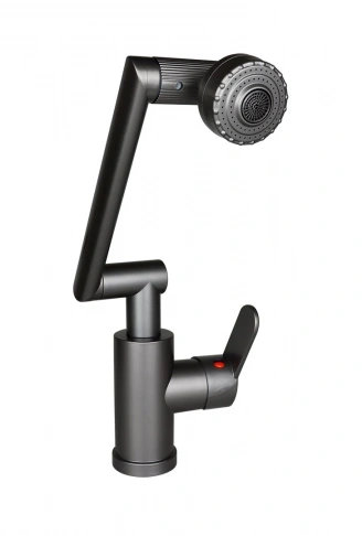 GRİ - 1080 DERECE DÖNEBİLEN ÇOK FONKSİYONLU MUSLUK BATARYA KTX-3308 (4940)