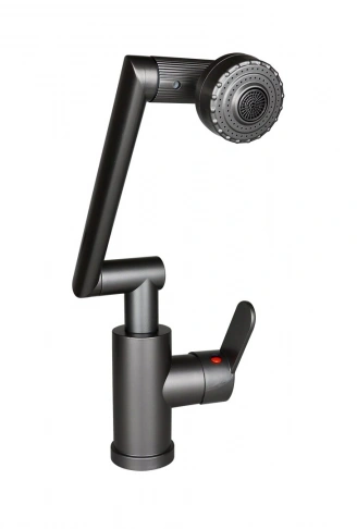 GRİ - 1080 DERECE DÖNEBİLEN ÇOK FONKSİYONLU MUSLUK BATARYA KTX-3308 (4940)