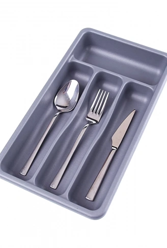 GRİ - 4 BÖLMELİ ÇEKMECE İÇİ KAŞIKLIK (4940)