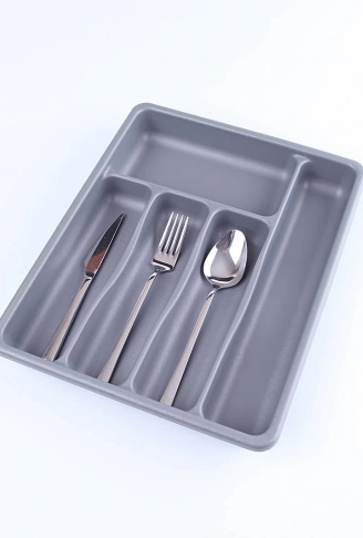 GRİ - 5 BÖLMELİ ÇEKMECE İÇİ KAŞIKLIK 36x29x5cm (4940)