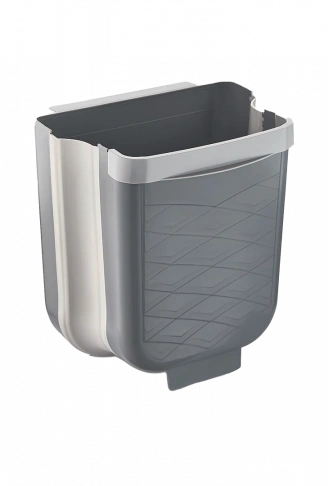 GRİ KATLANABİLİR MUTFAK ÇÖP KOVASI 6LT (4940)