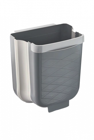 GRİ KATLANABİLİR MUTFAK ÇÖP KOVASI 6LT (4940)