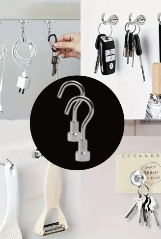 Güçlü Manyetik Mutfak,Banyolar İçin Çok Amaçlı 2&apos;li Magnet Askı (4940)