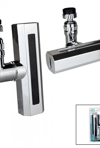 GÜMÜŞ  GENİŞ  360 DERECE DÖNEBİLENOYNAR BAŞLIK - 4 MOD  PERLATÖR ŞELALE MUSLUK UCU (4940)