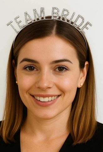 Gümüş Renk Team Bride Taç Plastik – Gelin ve Nedime Tacı (4940)