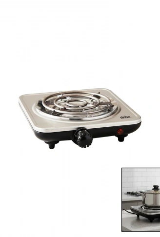 GÜMÜŞ TEK GÖZLÜ ELEKTRİKLİ OCAK 1000W 5 FARKLI AYARLANABİLİR ISI KONTORL KAYMAZ AYAK HIZLI ISINAN TAŞ  SCO-5065 (4940)