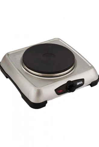 GÜMÜŞ TEK GÖZLÜ MİNİ ELEKTRİKLİ OCAK 1500W AYARLANABİLİR TERMOSTAT ISITICI YÜZEY = 18CM AP-516 (4940)