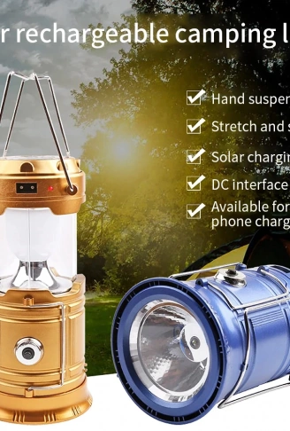 Güneş Enerjili Açılır Kapanır Kamp Lambası (4940)