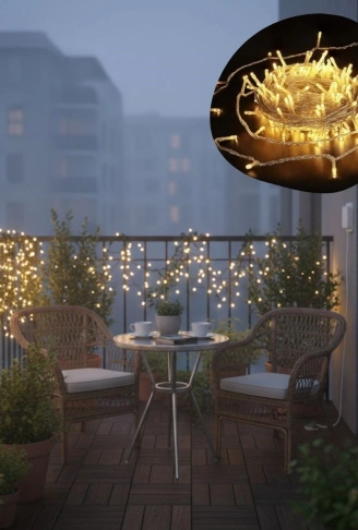 Günışığı Renk 5 Farklı Işık Modlu 10 Metre Eklemeli Dekor Boncuk Model Dekoratif Led (4940)