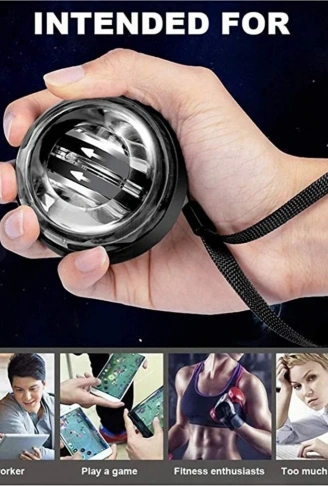 Gyro Ball El Bilek Egzersiztopu Otomatik Jiroskop Kol Kuvvet Spor Ekipmanı (4940)