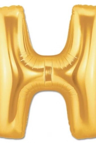 H Harf Folyo Balon Altın Renk  40 inç (4940)