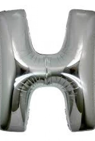 H Harf Folyo Balon Gümüş Renk  40 inç (4940)