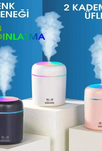 H2O LED Işıklı Mini Oda Hava Nemlendirici (4940)