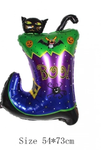 Halloween Çizmeli Kara Kedi Folyo Balon (4940)
