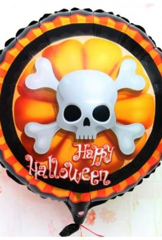 Halloween İskelet Kuru Kafa Folyo Balon 18 inç (4940)