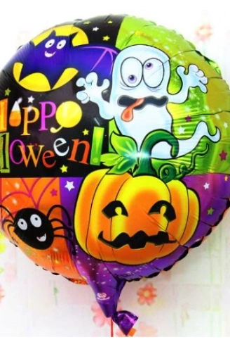 Halloween Örümcekli Kabaklı Folyo Balon 18 inç (4940)