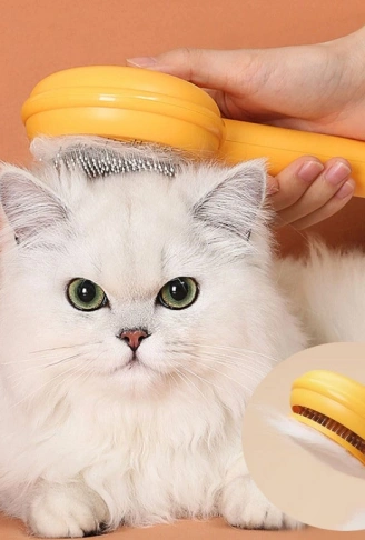 Hamburger Şekilli Otomatik Temizlenen Evcil Hayvan Fırçası (4940)