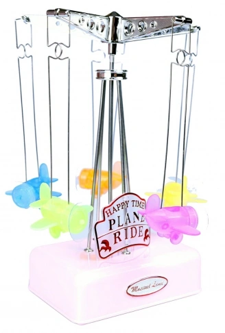 Hareketli Uçaklı Kurmalı Hediyelik Küçük Müzik Kutusu Aleti (4940)