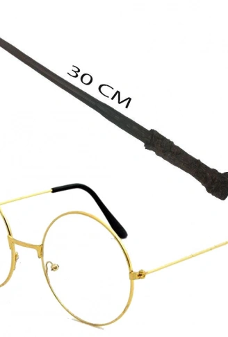Harry Potter Asası 30 cm ve Harry Potter Gözlüğü Seti (4940)