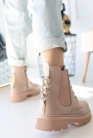 Harte Nude Cilt Bağcıklı Bot