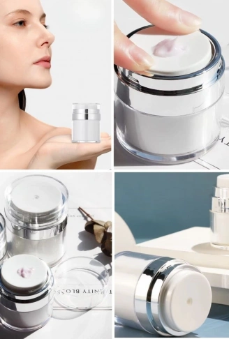 Hava Pompalı Doldurulabilir Vakumlu Krem,Fondoten Sıvı Kozmetik Ürün Şişesi (4940)