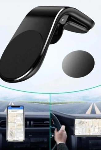 Havalanndırma Izgarasına Takılabilen Mandallı Mıknatıslı Oto Araç Içi Manyetik Telefon Tutucu (4940)