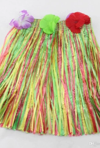 Hawaii Hula Eteği Karışık Renk 40 cm (4940)