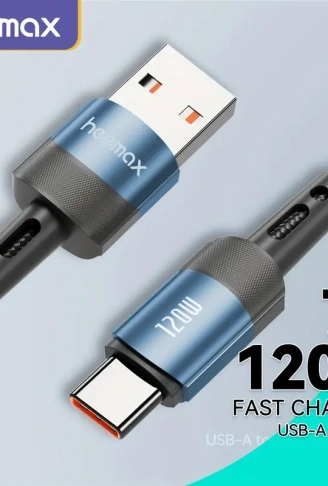 HEEMAX 120W USB A - USB C Hızlı Şarj Kablosu (7A),iPhone 16/15, Galaxy S25–S21, MacBook, iPad, Laptop Uyumlu