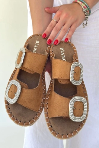 Hertas Vizon Nubuk Tokalı Terlik