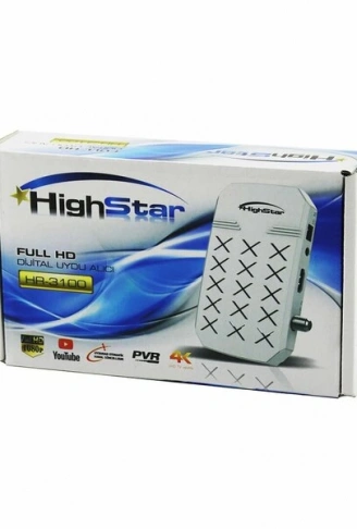 HİGHSTAR HR-3100 FULL HD DİJİTAL UYDU ALICISI 1080P - HDMI - WİFİ - AV - YOUTUBE - 4K UHD TV UYUMLU (4940)