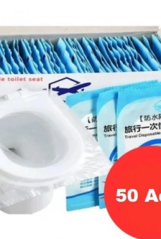 Hijyenik Tek Kullanımlık Klozet Kapağı Poşeti 50 Adet KUTULU (4940)