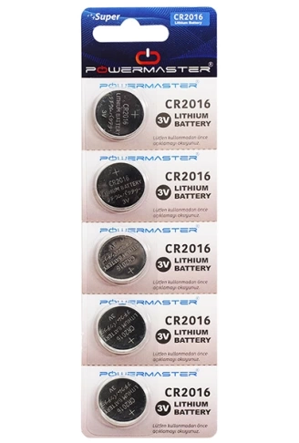 HUANQIU CR2016 3 VOLT LİTYUM PARA PİL (5Lİ PAKET) (4940)