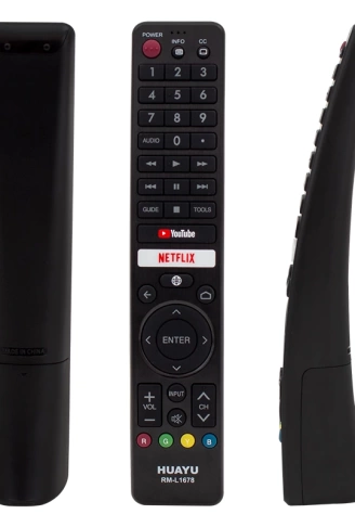 HUAYU KL RM-L1678 SHARP NETFLIX-YOUTUBE SES KOMUTLU MİKROFONLU TUŞLU LCD-LED TV KUMANDA (4940)