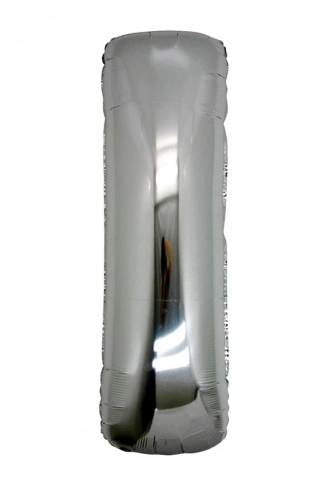 I Harf Folyo Balon Gümüş Renk  40 inç (4940)