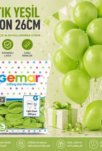 İÇ MEKAN - FISTIK YEŞİL BALON 10 INC - 26CM - 100PCS (4940)
