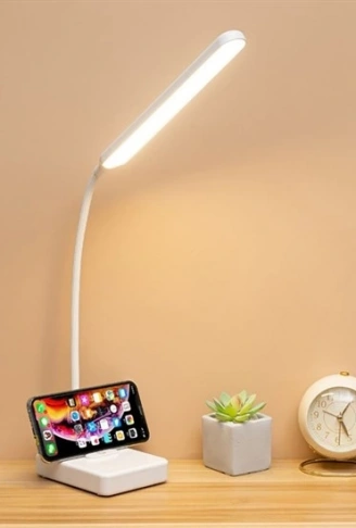 İnce Uzun USBli Dokunmatik 3 Kademeli 360 Derece Özel Göz Korumalı led Lityum Masa Lambası (4940)