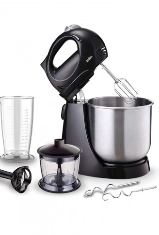 INOX TASLI MİKSER - BLENDER SETİ 5 KADEME HIZ+TURBO HAMUR YOĞURMA+ KASE 300W600ML HAZNE700ML ÖLÇÜ KABI SMX-2731 (4940)