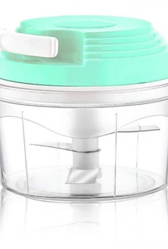 İpli El Rondosu 3 Bıçaklı Pratik İp Çekmeli Doğrayıcı Mutfak Mini Rota (4940)