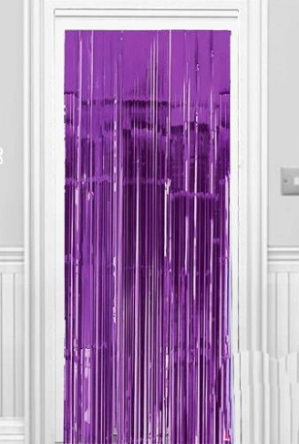 Işıltılı Duvar ve Kapı Perdesi Mor Renk 90x200 cm (4940)