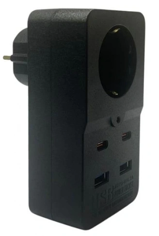 Isıya Dayanıklı Termal Akım Korumalı 1 Priz Girişli 2 USB Girişli 2 TYPE-C Girişli Pirz (4940)