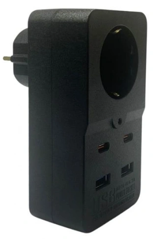 Isıya Dayanıklı Termal Akım Korumalı 1 Priz Girişli 2 USB Girişli 2 TYPE-C Girişli Pirz (4940)