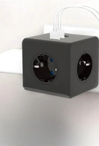 Isıya Dayanıklı Termal Akım Korumalı ve Çocuk Korumalı 3 Priz Girişli 3 USB Girişli Küp Priz (4940)