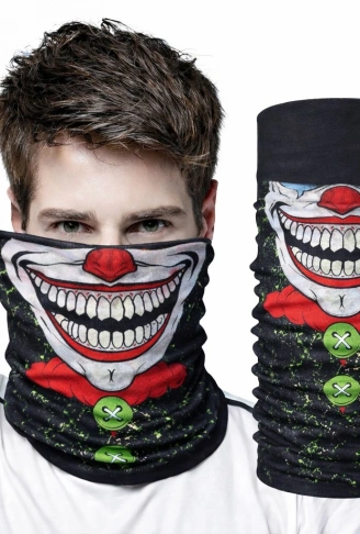 Joker Yüz Baskılı Baf Bandana - Çok Amaçlı Boyunluk Bandana 2 No (4940)