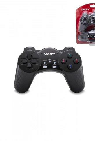 JOYPAD - GAMEPAD SİYAH OYUN KOLU USB KABLO 13 DÜĞME - 8 YÖN TETİKLEYİCİ 1.5MT KABLO (4940)