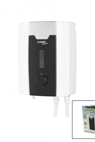 JUMBO PREMİUM BEYAZ SU ISITICI ELEKTRİKLİ ŞOFBEN DUŞ BAŞLIK 7 EMNİYET TERMOSTAT 3 KADEMELİ 8000W (4940)