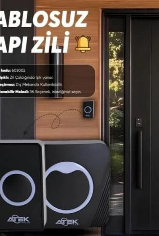 Kablosuz Su Geçirmez Kapı Zili (4940)