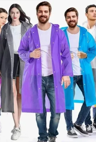Kadın Erkek Yağmurluk Kapüşonlu Çıtçıtlı Eva Raincoat (4940)
