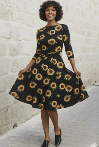 Kadın Fakir Kol Bisiklet Yaka Midi Mikro Elbise